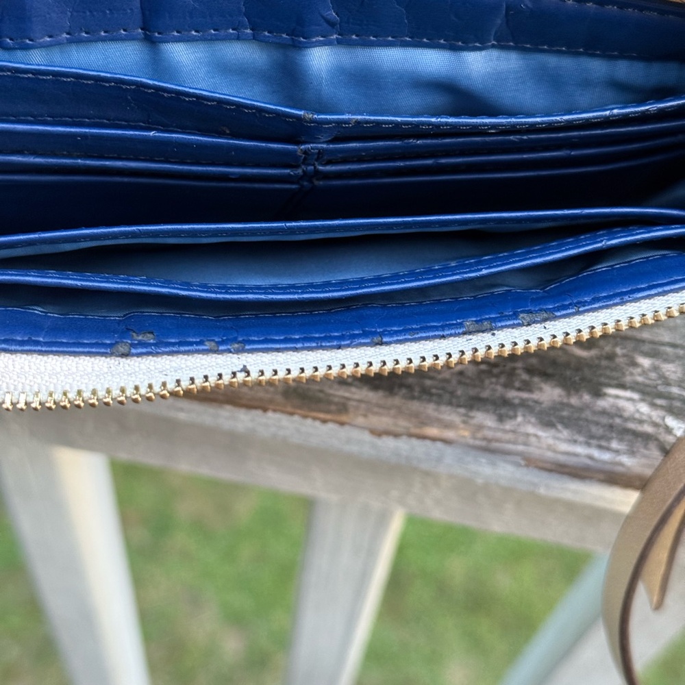 COACH POPPY MADRAS MULTICOLOR WALLET WRISTLET - Picture 7 of 7